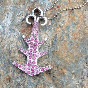 Pink Anchor Necklace